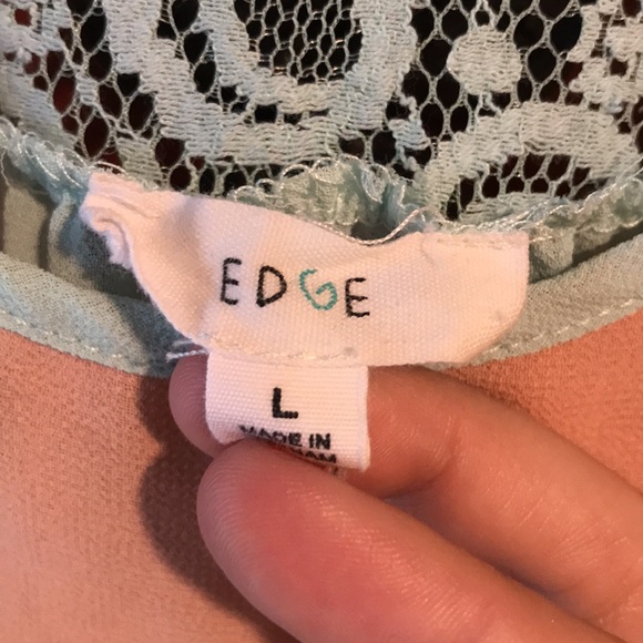 Women’s Edge High Low Lacey Color Block Tank Top Size L - Picture 4 of 7